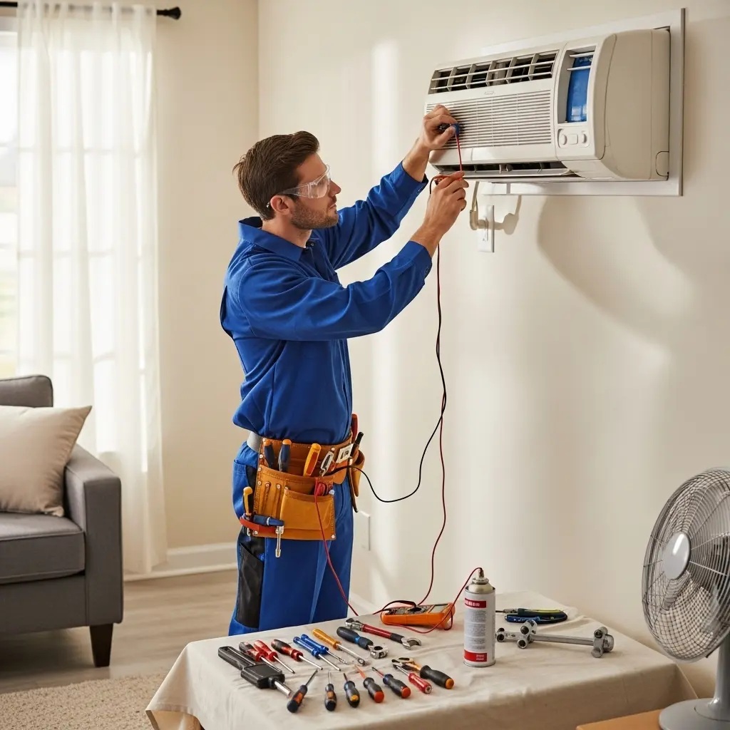 Sarıgöl Goodman Goodman klima gaz dolumu ve bakım – Enerji verimliliği artırıldı. - Teknik servis örneği
